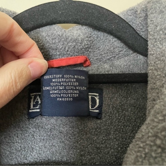 Lands’ End Vintage Squall Brick Red and Fleece Jacket - Picture 5 of 9